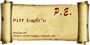 Piff Eugén névjegykártya
